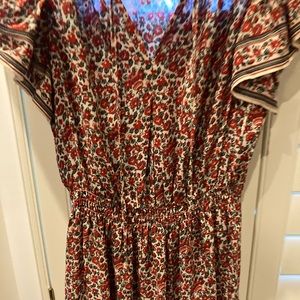 Max Studio XS maxi dress with red flower pattern